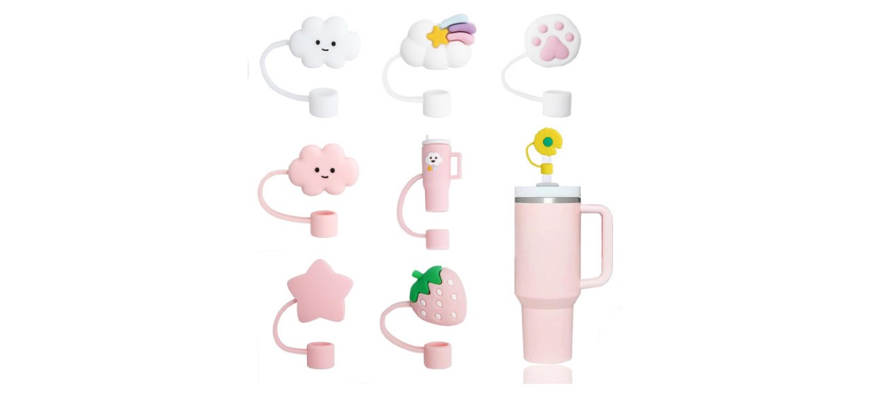 Yayayoung Straw Covers Cap Toppers