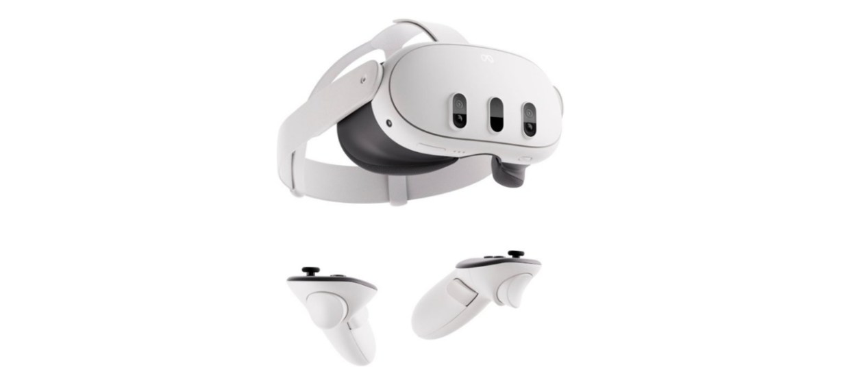 Meta Quest 3 on white background