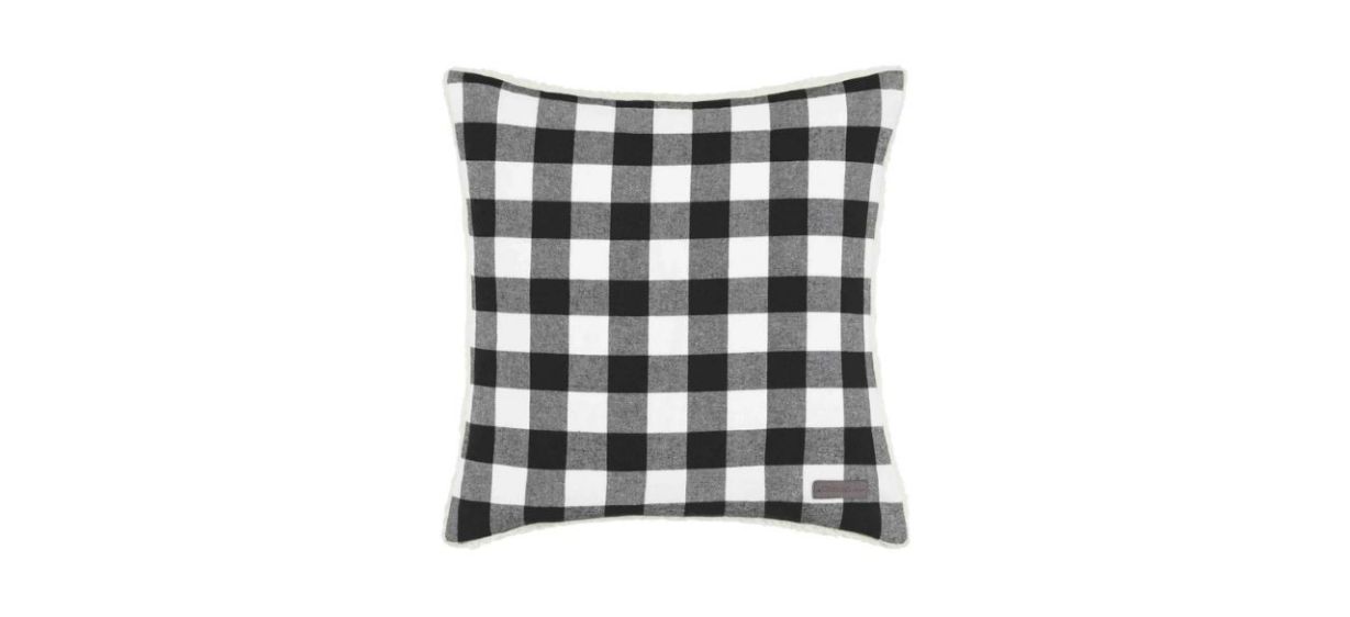 Best Eddie Bauer Cabin Plaid Square Cotton Pillow Cover &amp; Insert