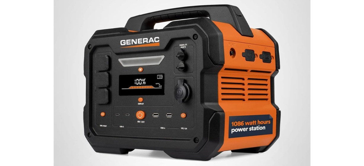 Generac 1086Wh Portable Power Station with Lithium-Ion Battery Generac 1086Wh Portable Power Station with Lithium-Ion Battery