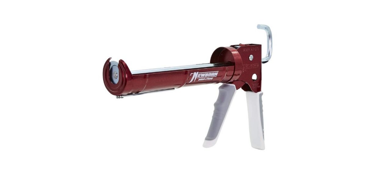 A red caulking gun