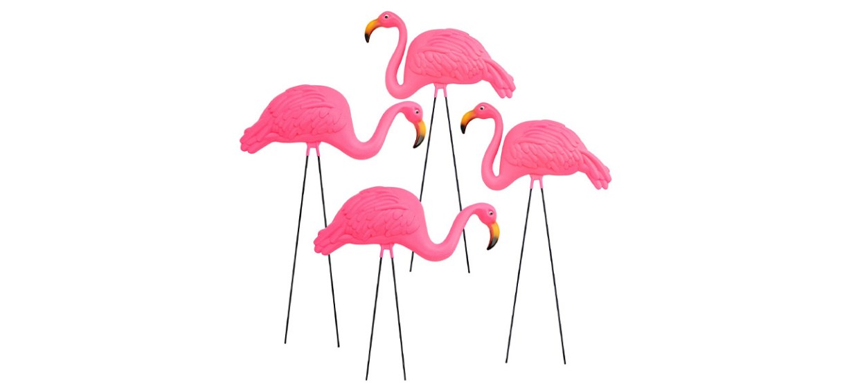 GiftExpress Large Bright Pink Flamingo Garden Statue