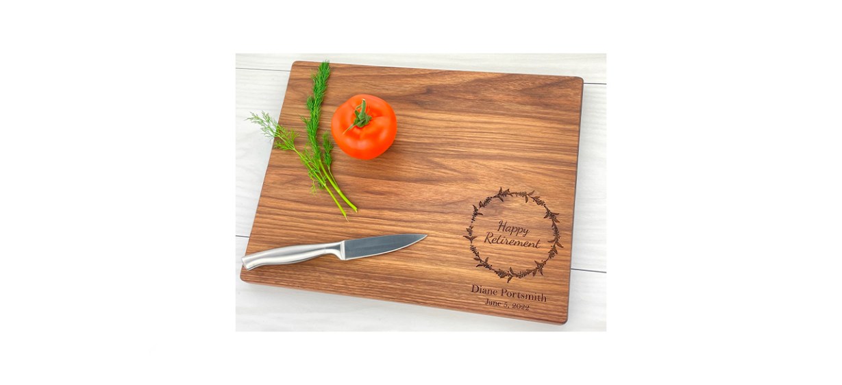 Headwall Creative Personalized Retirement Cutting Board Headwall Creative Personalized Retirement Cutting Board