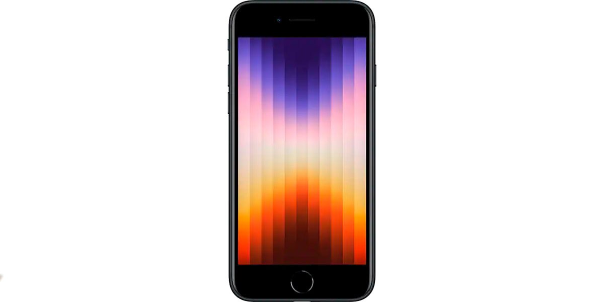 iPhone SE on white background