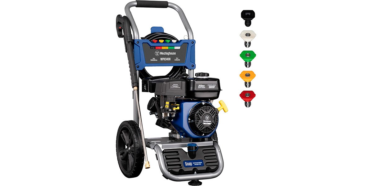 Westinghouse WPX3400 Gas Pressure Washer on white background