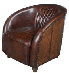 Trent Austin Design Brumback Tufted Genuine Leather Club Chair