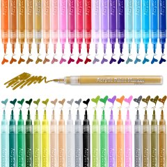 Ohuhu 40-Color Acrylic Marker Set