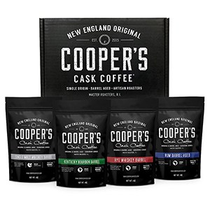 Cooper's Cask Coffee Bourbon Barrel Aged Coffee Whole Bean Set
