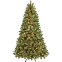 Puleo International 7.5ft Pre-Lit Teton Pine Christmas Tree