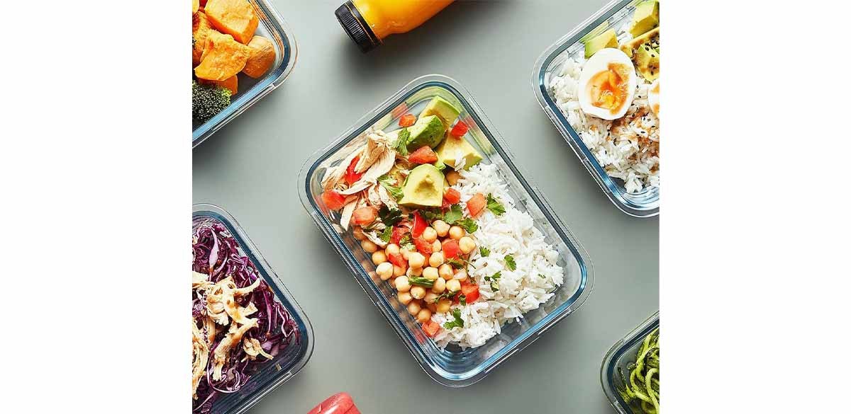 10-Pack Glass Meal Prep Containers with Lids