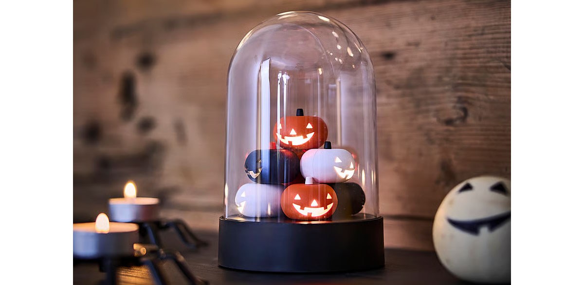 KUSTFYR LED table decoration, pumpkin