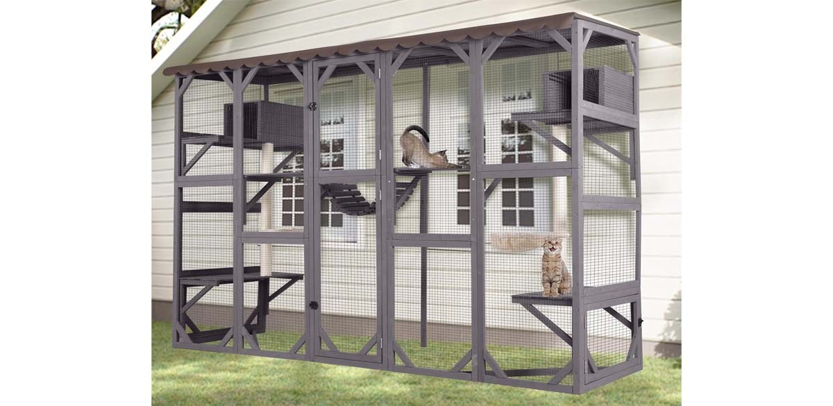 Aivituvin Window Catio Outdoor Cat Enclosure Super Large