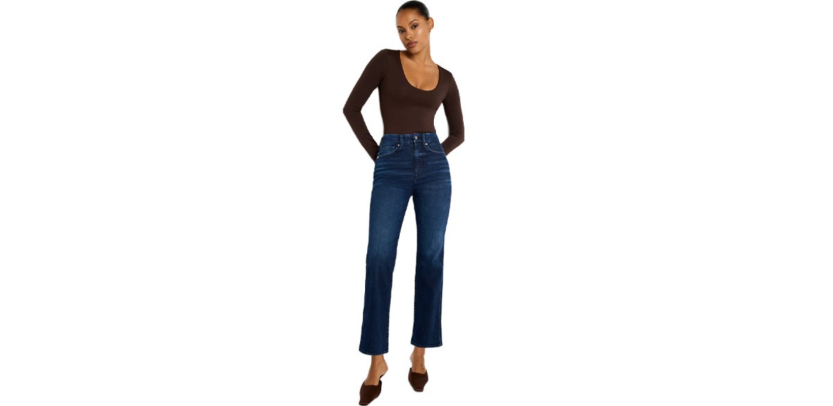 Good American Always Fits Good Curve Straight Jeans