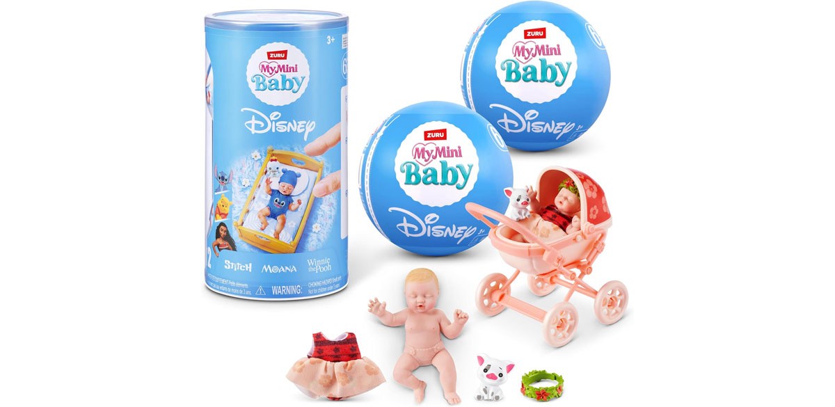 My Mini Baby Disney 2 Pack by ZURU – Collectible Disney Baby Doll Mystery Capsule