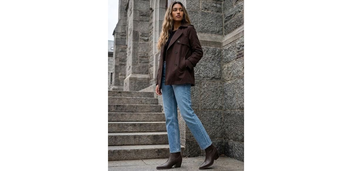 Modatope Pointed Toe Chunky Booties