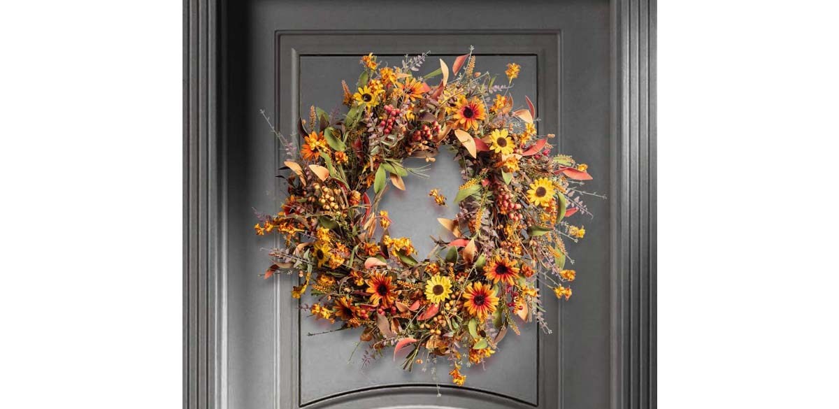 JINGHONG Fall Wreaths for Front Door