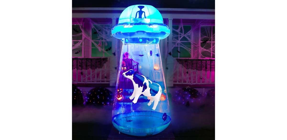 Joiedomi 9 FT Tall Halloween Inflatable UFO