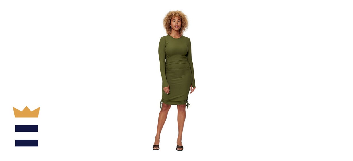 Bar III Sofia Richie Long-Sleeve Ruched Bodycon Dress