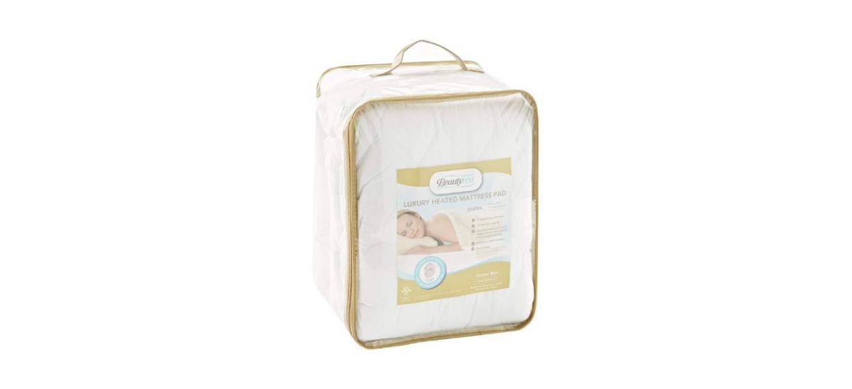 BeautyRest Cotton Blend Heated Mattress Pad