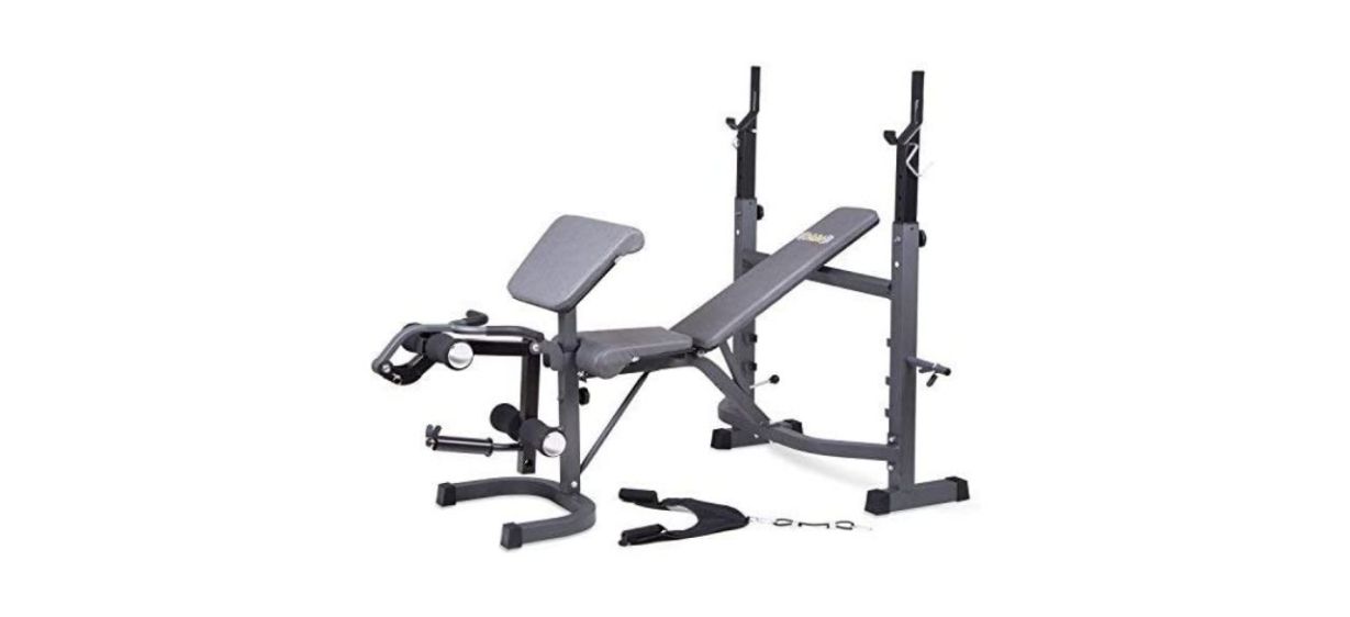 Body Champ Olympic Weight Bench with Preacher Curl