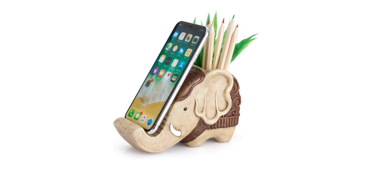 Best Coolbros Elephant Pencil Holder With Phone Stand