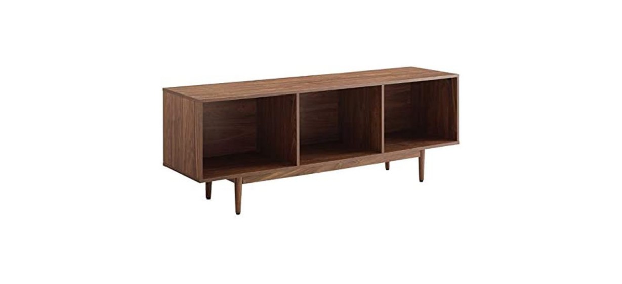 Best Crosley Furniture Liam Mid-Century Record Storage Console Cabinet