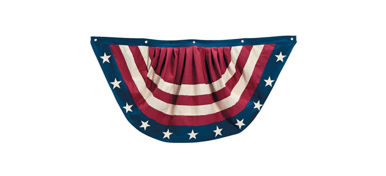 Best Arlmont & Co. Vintage Americana Patriotic Canvas Pleated Bunting
