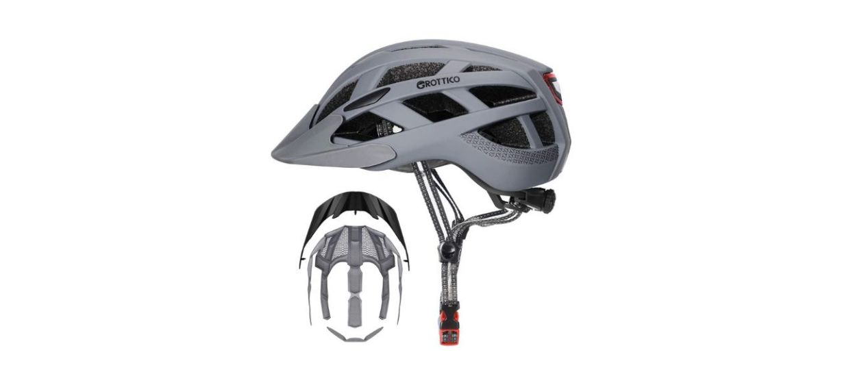 Best Grottico Adult Bike Helmet with Light