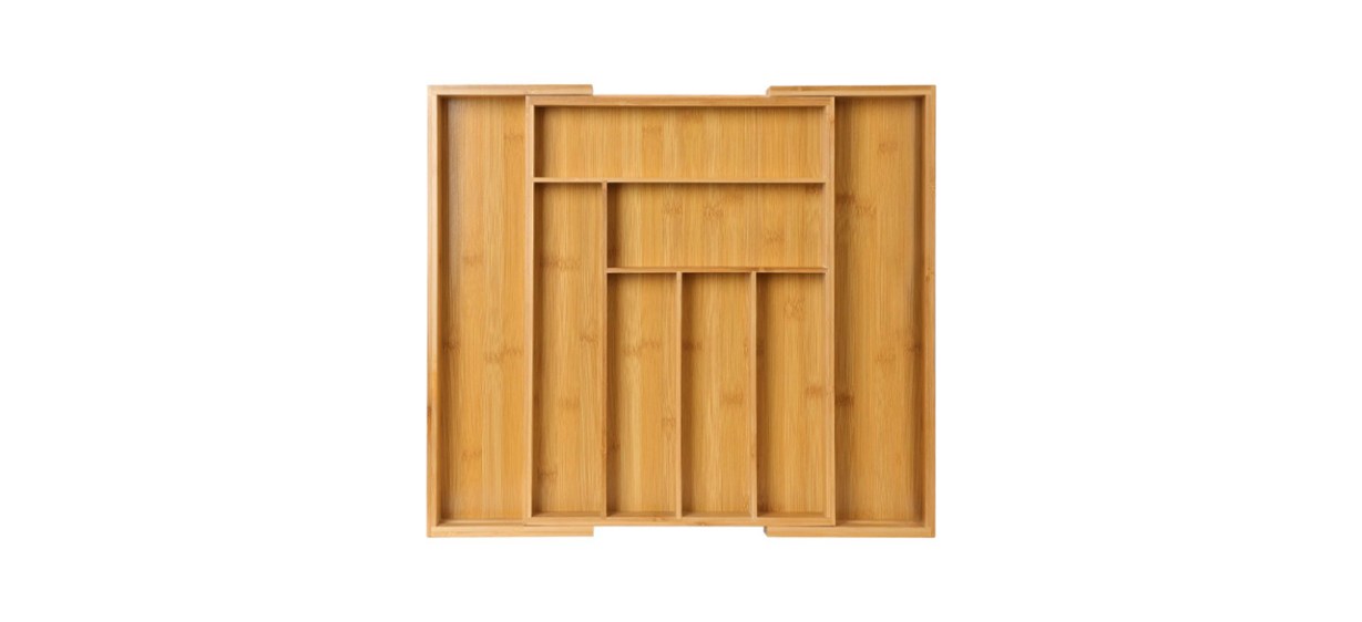 Best Pipishell Bamboo Expandable Drawer Organizer