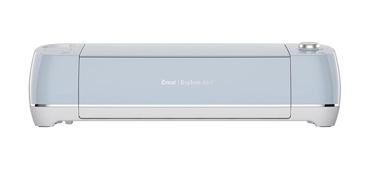 Cricut Explore Air 2 in light blue color, on white background