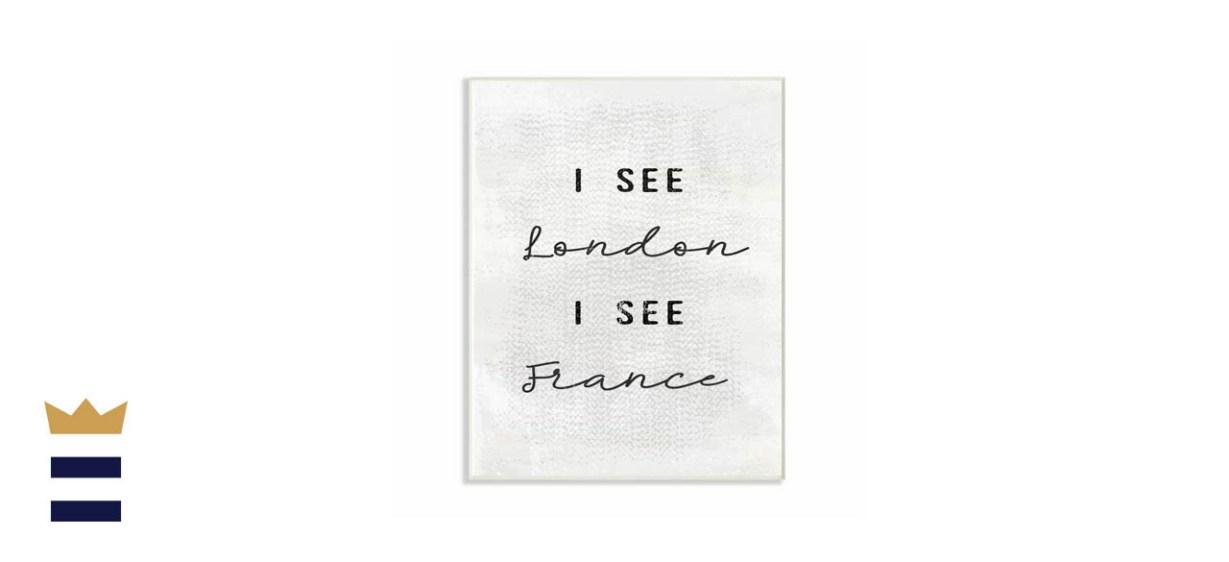 Black And Grayish I See London I See France — Textual Art