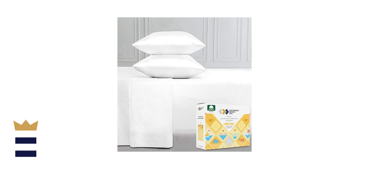 California Design Den 400 Thread Count 100% Cotton Sheets