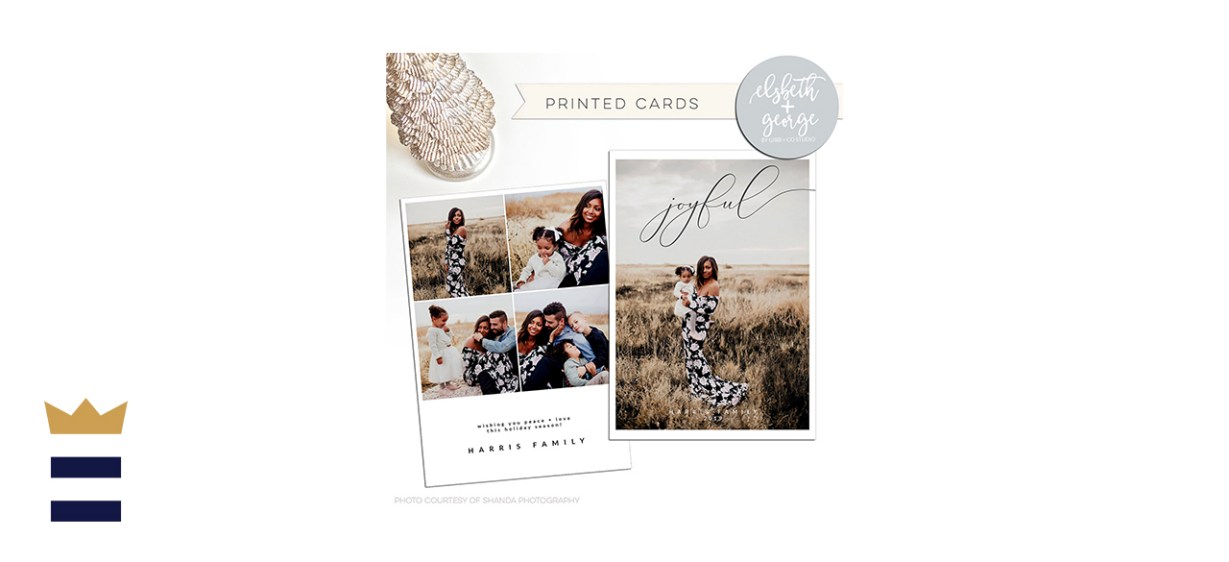 Christmas Photocard, modern script