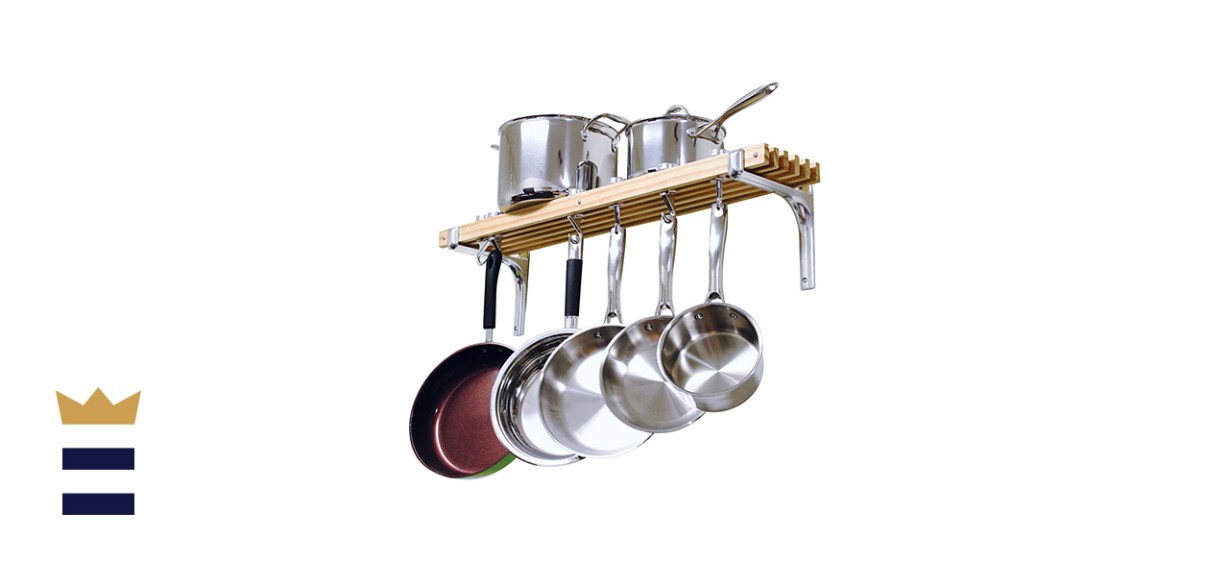 Cooks Standard Wall Mounted Wooden Pot Rack 