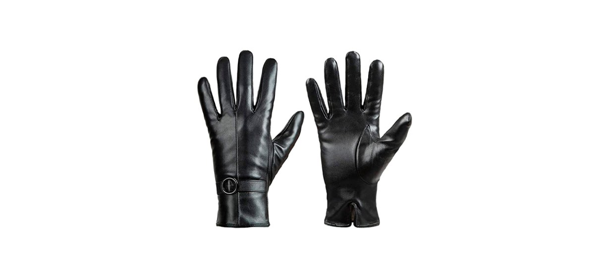 Dsane Womens Winter Leather Gloves