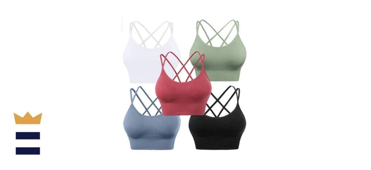 Evercute Cross Back Sport Bras Padded Strappy Criss Cross Cropped Bras for  Yoga Workout Fitness : : Clothing, Shoes & Accessories