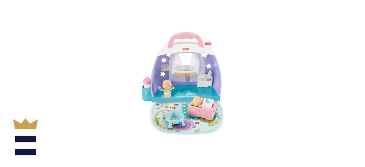 Fisher-Price Little People Cuddle &amp; Play Portable Nursery Playset