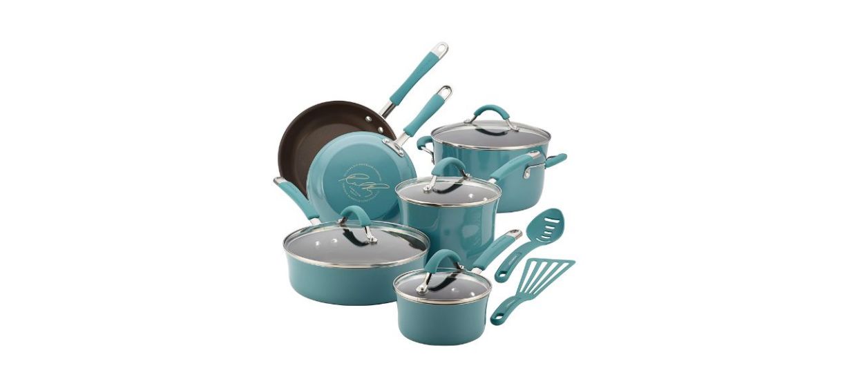 Rachael Ray Cucina Nonstick Cookware Pots and Pans Set Rachael Ray Cucina Nonstick Cookware Pots and Pans Set