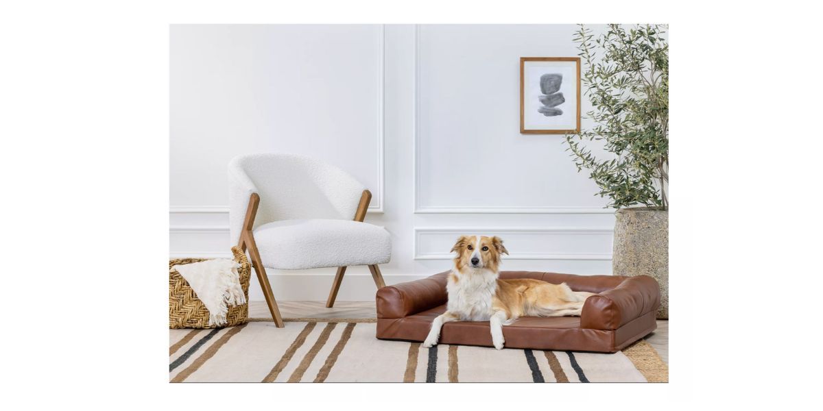 Nate &amp; Jeremiah Faux Leather Couch Pet Bed