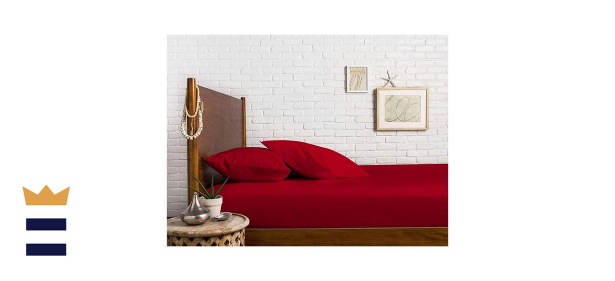 Mayfair Linen Red Fitted Sheet