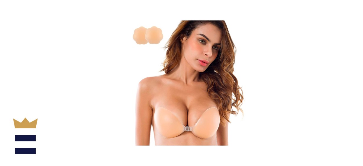 lalaWing Adhesive Stick Bra Sticky Invisible Bra for Women