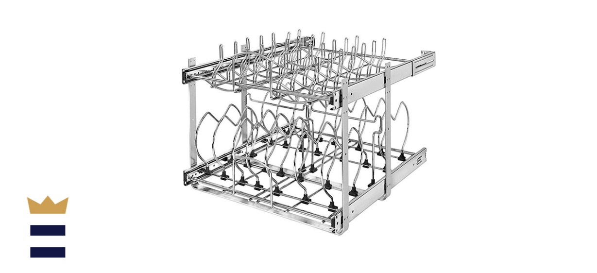 Rev-A-Shelf 5CW2-2122-CR 21-Inch 2-Tier Wire Pull Out Kitchen Cabinet Organizer