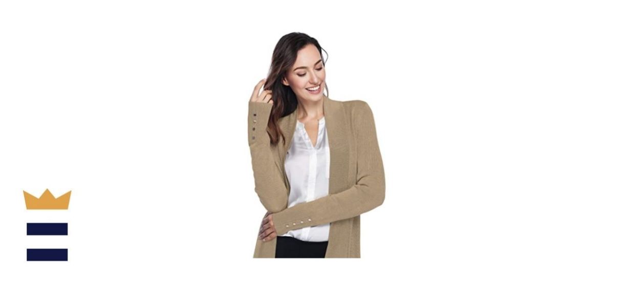 Spicy Sandia Women's Open Front Lightweight Knit Cardigan