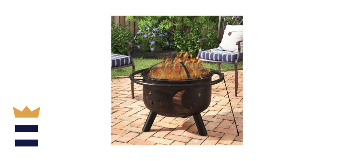 Steel Outdoor Fire Pit with Lid