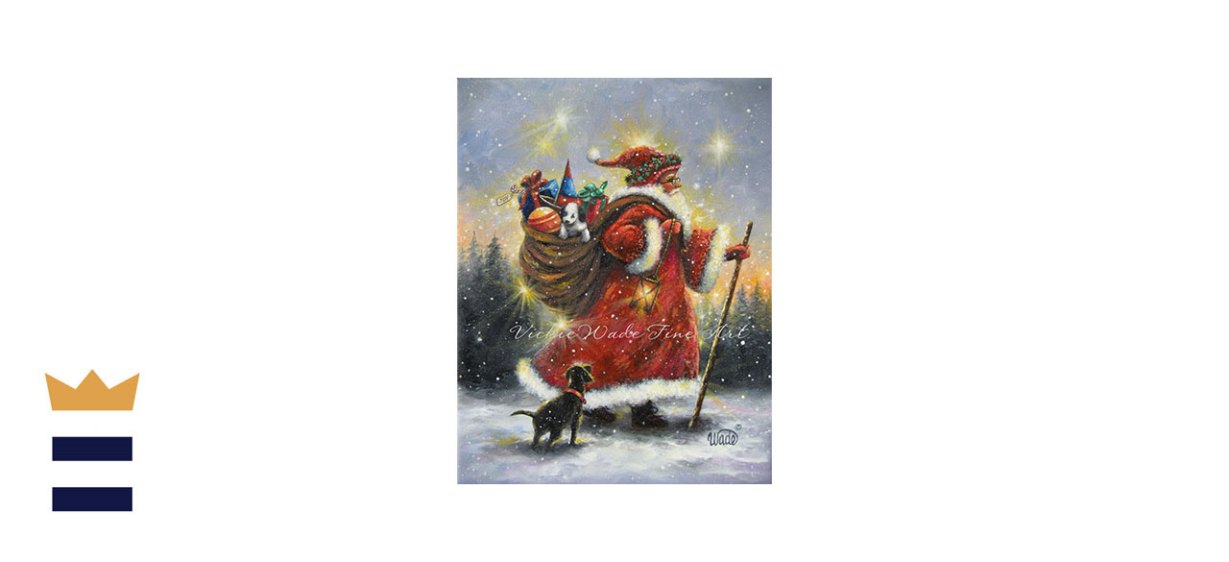 Vickie Wade Fine Art “Strolling Santa” Print
