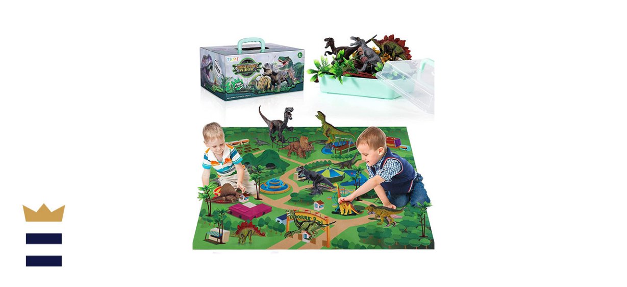TEMI Dinosaur Toy Figure with Activity Mat