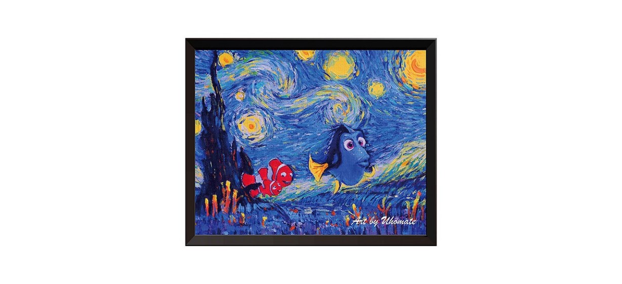 Uhohmate Vincent Van Gogh Starry Night Finding Nemo Poster