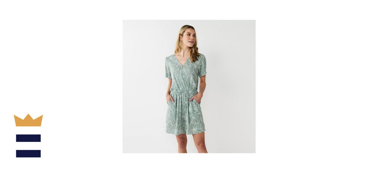 Nine West Faux-Wrap Romper