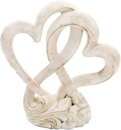 Fashion Craft Vintage Double Heart Wedding Cake Topper