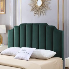 24KF Velvet Upholstered Tufted Queen Headboard